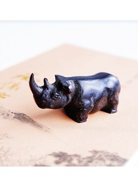 铜犀牛 手工全铜 进口s文镇摆件 高冈铜器 镇纸书镇笔架礼物