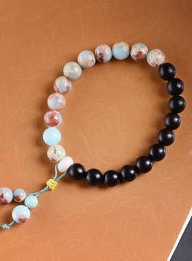 极速檀木崖柏木DIY配饰款寿山石佛珠手串手串U文玩男女款饰品