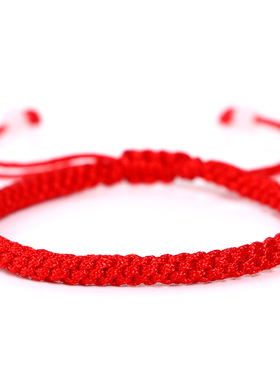 极速手作编织本命年m红绳圆满玉米结手绳五彩绳五彩线男女情侣手