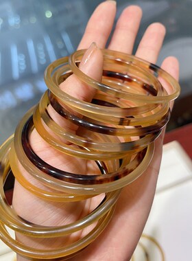 极速天然羊角叮当镯 手镯 批s次货不同随机发货不指定 55-62mm TY