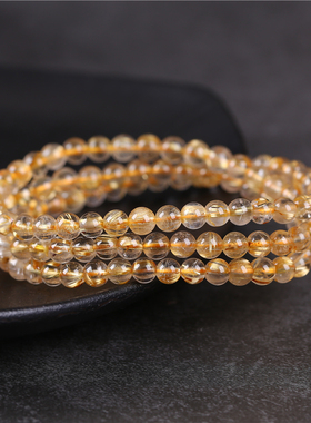 极速结缘特惠巴西天然金发晶手链三圈四圈 男R女款多圈佛珠手串