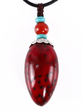 极速彩色千眼菩提子吊坠挂件原籽C鳄鱼果菩提项链毛衣链鸿运果男