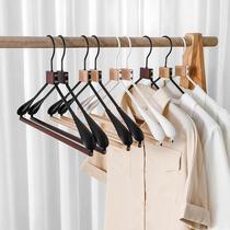 Solid wood clothes hanger metal wood clothes hanging clothes rack home containing wide shoulder traceless dry clothes brace hotel clothing store