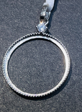 S925纯银圆形椭圆形空托 可调型不掉钻银托 不伤皮肤不褪色银托