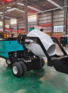 Concretemixertruck自上料小型搅拌罐HT800轮式搅拌车出口欧美