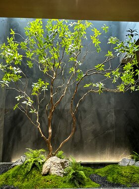 大型仿真马醉木室内橱窗工装布景仿生假树绿植商业空间景观摆件