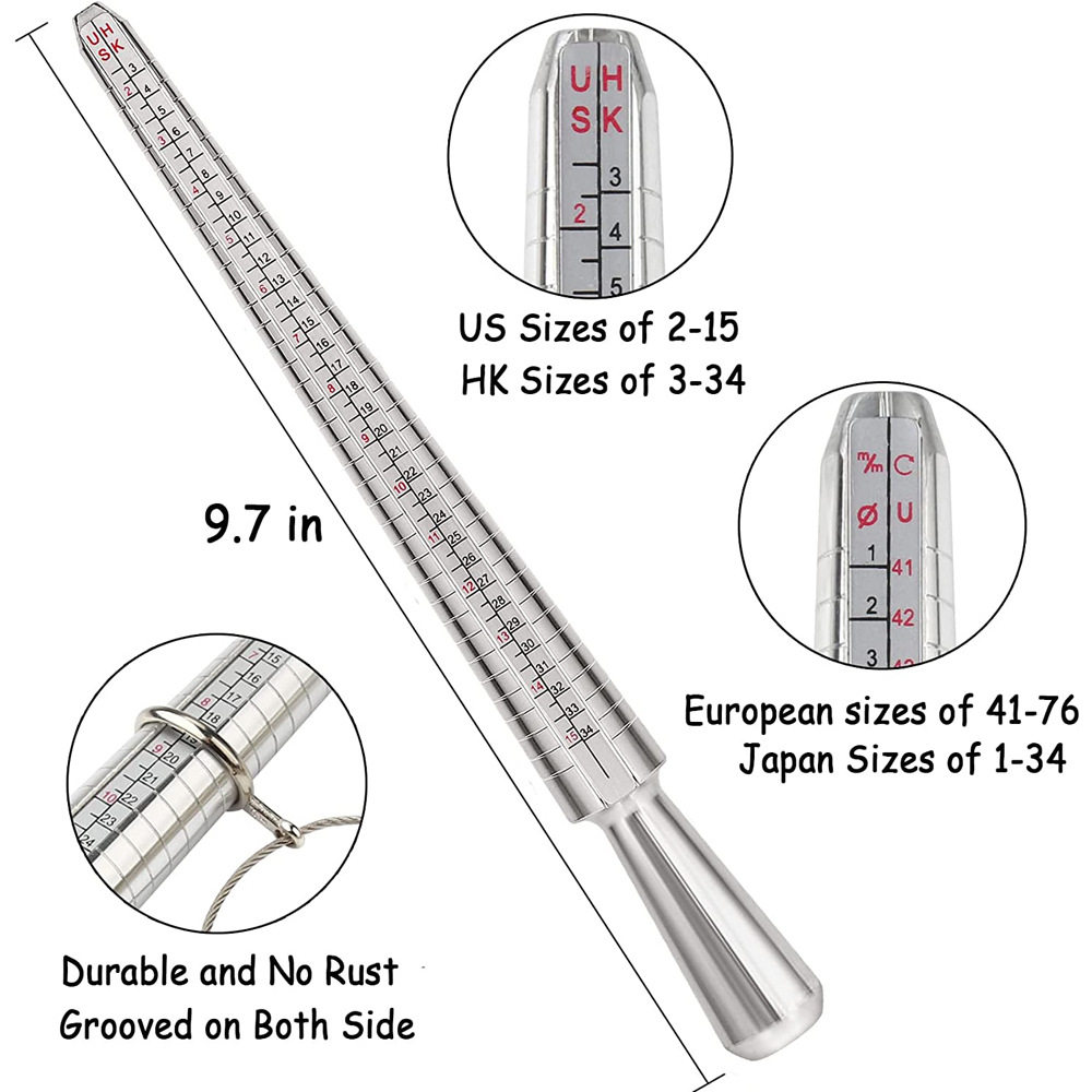 3-piece set TSK ring measurement set HKUS ring stick 0-15 beauty circle for measuring ring tools