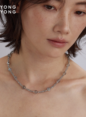 无用之用天然灰月光大小珠项链