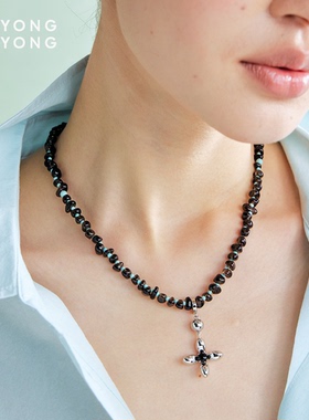 无用之用925银水花随形项链套组