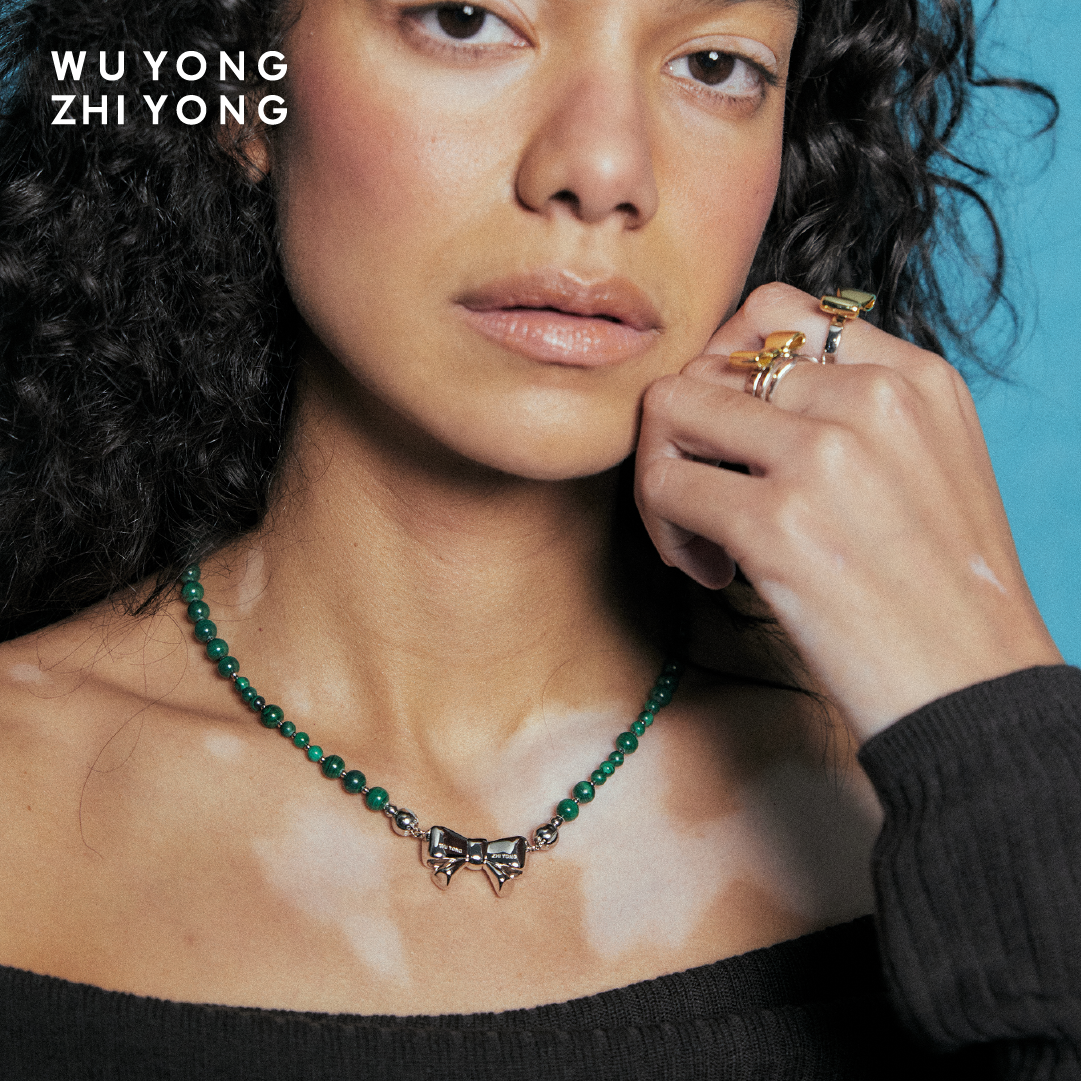 无用之用「循环公差」天然孔雀石大小珠项链饰品项链女款生日礼物 - 图2