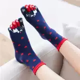 Демисезонные хлопковые удерживающие тепло носки для пальцев на ноге, средней длины