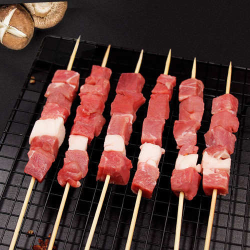 羊肉串100串新鲜羊肉烤肉牛肉串半成品家庭空气炸锅户外烧烤食材
