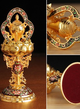 速发藏传佛具用海祥八宝合金八吉吉摆件祥螺宝瓶密宗八宝套装迷你