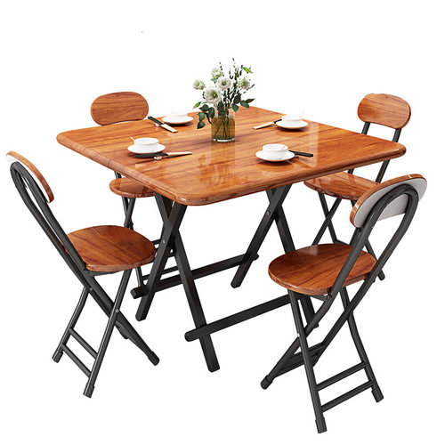 折叠桌餐桌家用小桌子吃饭桌简易小型折叠桌椅便携摆摊桌宿舍方桌-图3