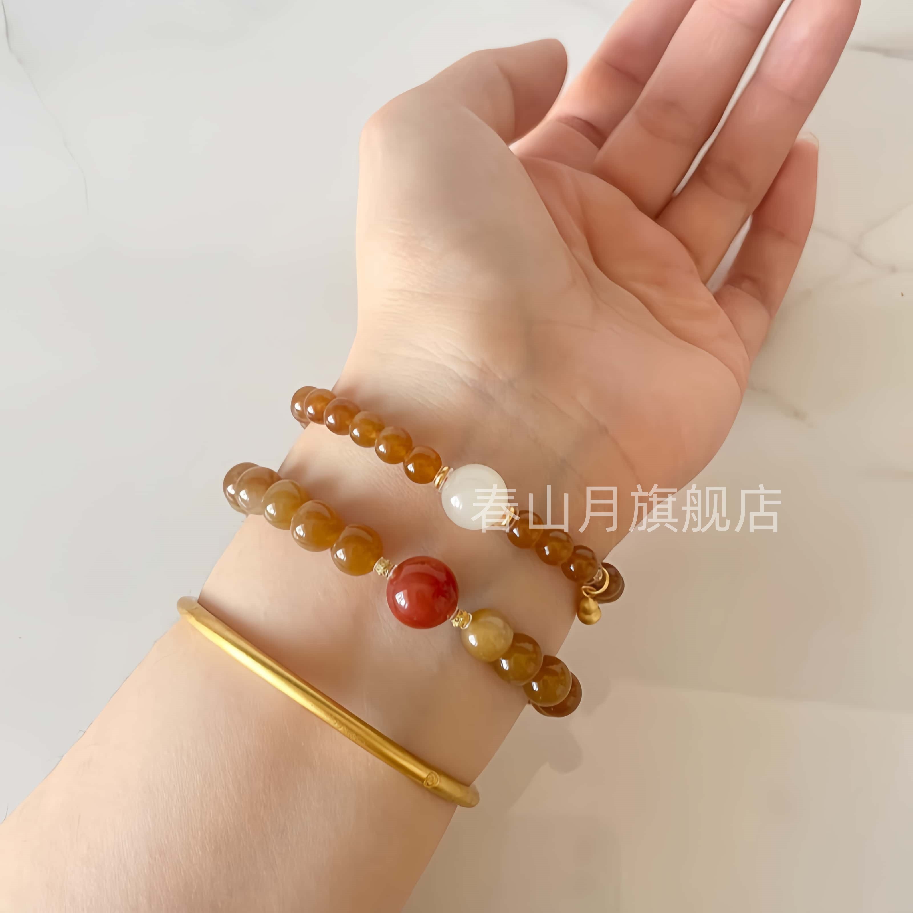 新疆和田玉且末红糖巧克力蜂蜜水糖散珠圆珠子文玩diy手串单配珠,淘宝优惠券,粉丝福利购,淘宝优惠卷