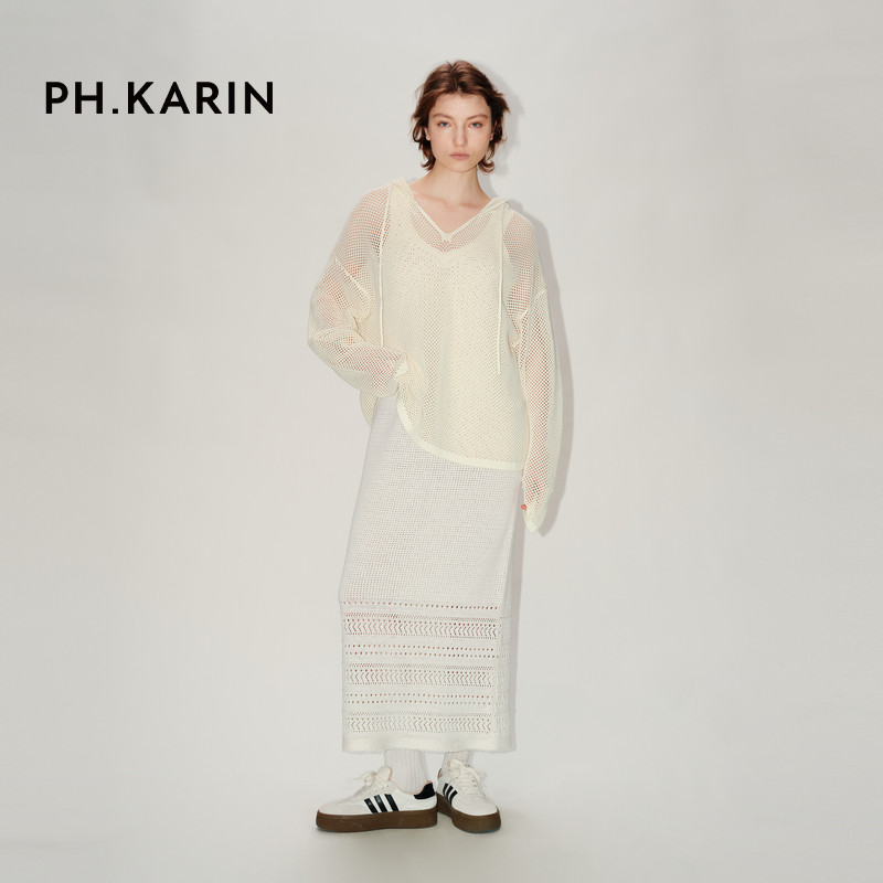 PH KARIN高级感镂空针织吊带连衣裙女夏季新款海边渡假裙子,淘宝优惠券,粉丝福利购,淘宝优惠卷