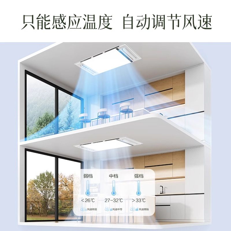 欧普照明厨房凉霸二合一集成吊顶专用排气扇换气扇排风扇冷风冷霸,淘宝优惠券,粉丝福利购,淘宝优惠卷