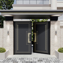 Chinese Courtyard Door Aluminum Art Fine Carved Villa Courtyard Gate Garden Entrance Gate Countryside Outdoor Entrance yard door