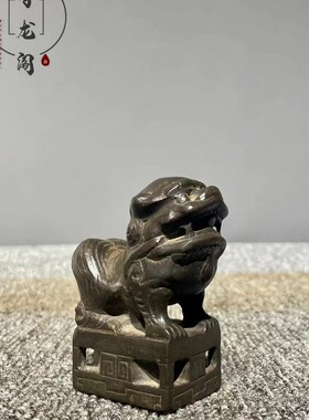 新品山西青石半i手工雕刻吉祥吸水兽瑞兽狮子案头摆件家居装饰新