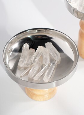 新品现代轻奢不锈钢实木香薰x精油实木托盘衣帽间浴室家居软装饰