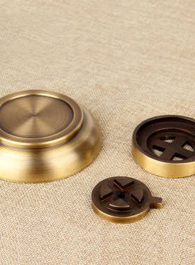 卓好 铜石磨倒流香炉摆件