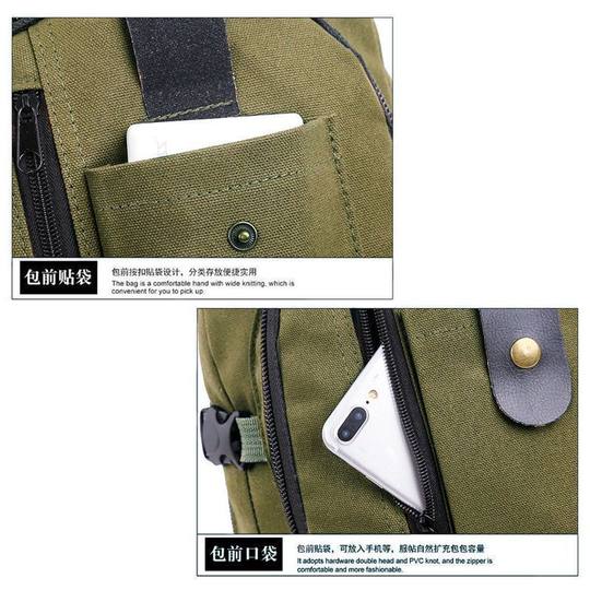 背包工地耐磨帆布男士工具双肩包大容量耐磨背包简单书包旅行包