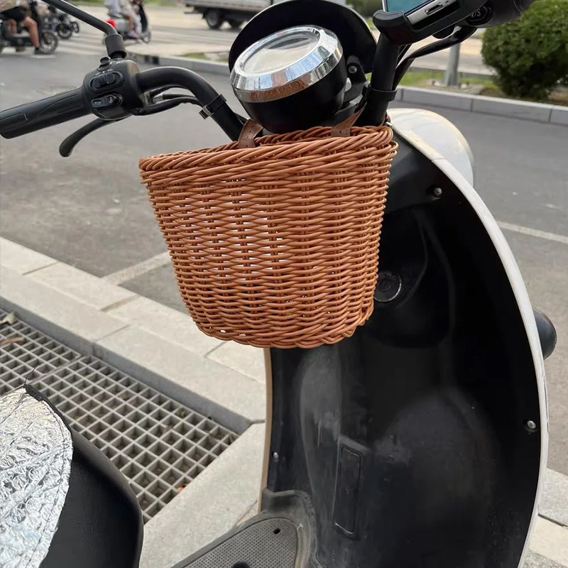 电动车后置储物包车筐前置物兜挂包篮自行车电瓶车篓收纳神器挂式 - 图2