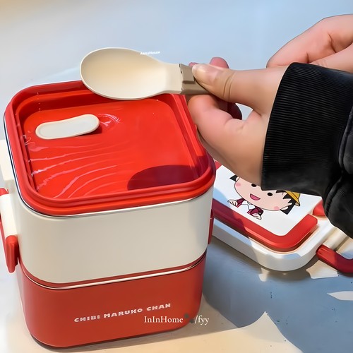 樱桃小丸子饭盒可微波炉加热专用便当盒上班族带饭餐盒水果保鲜盒 - 图1