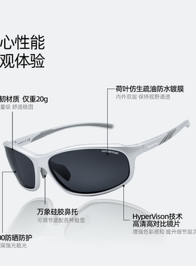 锐跑Nova款运动休闲轻量化机能防护日常全场景户外通用偏光墨镜