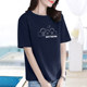 Pure cotton loose casual printed short-sleeved T-shirt women's top