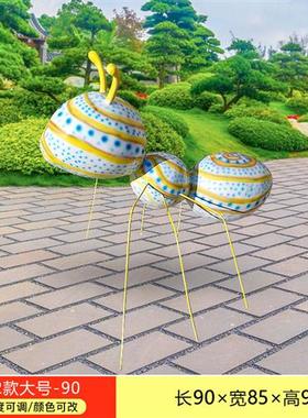 户外园林景观仿真蚂蚁玻璃钢雕塑幼儿园庭院草坪装饰大型昆虫摆件