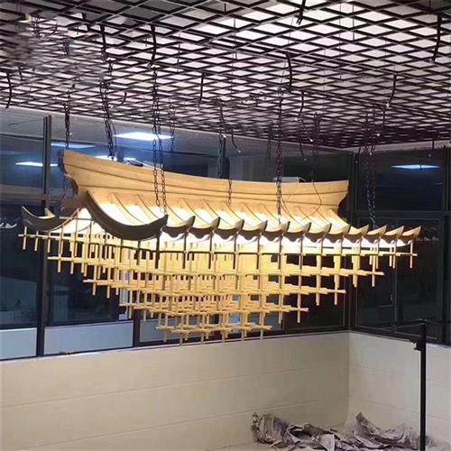定制中式古典宫殿吊灯鸟巢式实木条仿古屋脊售楼部屋檐古建筑房子,淘宝优惠券,粉丝福利购,淘宝优惠卷