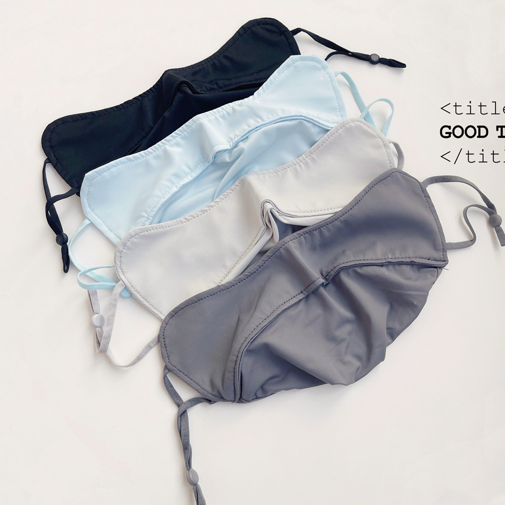 防晒口罩女夏季防紫外线薄款透气冰丝护眼角面罩户外遮阳遮脸服帖 - 图1