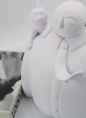 极速现代简约父子人像摆件雕塑样板房售楼处书房客厅书Z柜软装饰