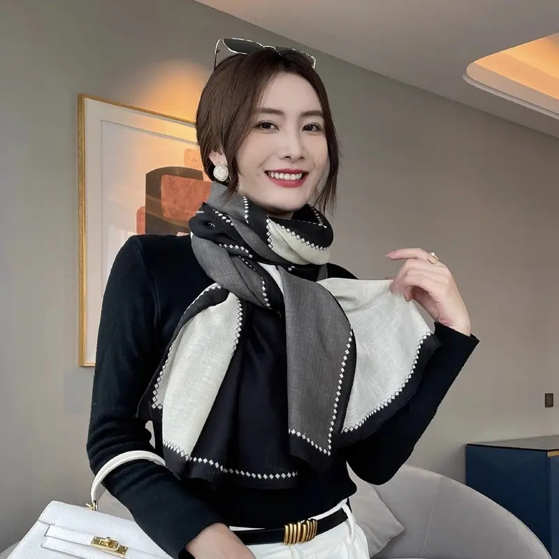 围巾女冬季薄款简约高级感2025新款棉麻围脖今年流行丝巾披肩两用,淘宝优惠券,粉丝福利购,淘宝优惠卷