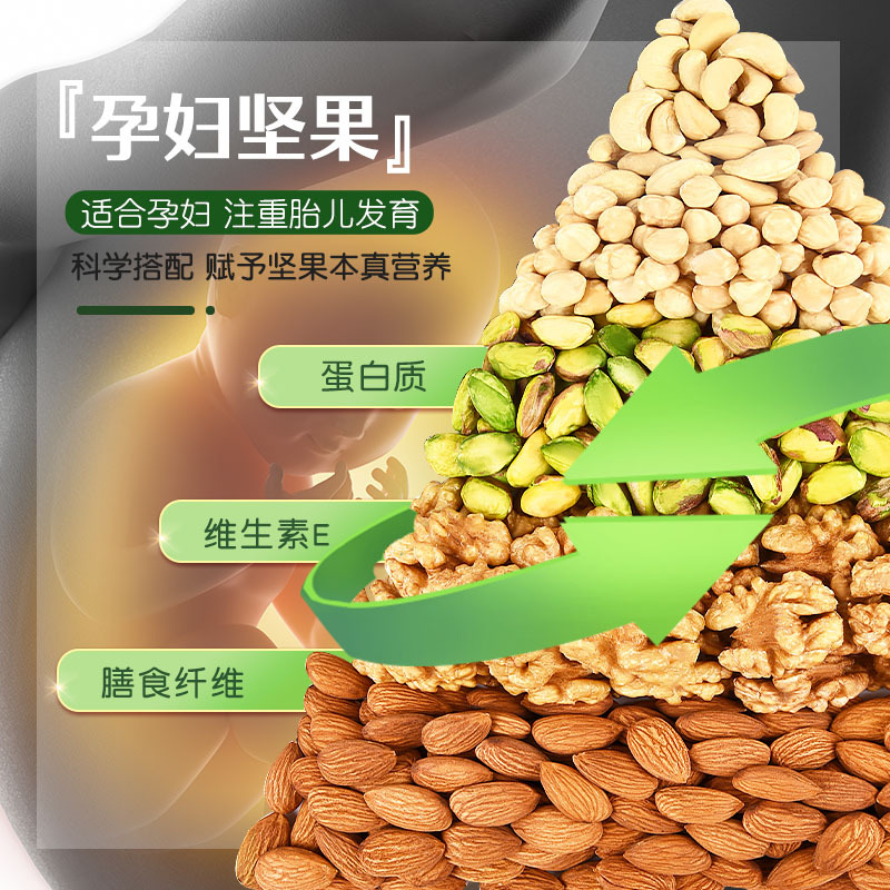 孕妇每日坚果独立包装干果休闲零食混合纯坚果仁礼盒 - 图2