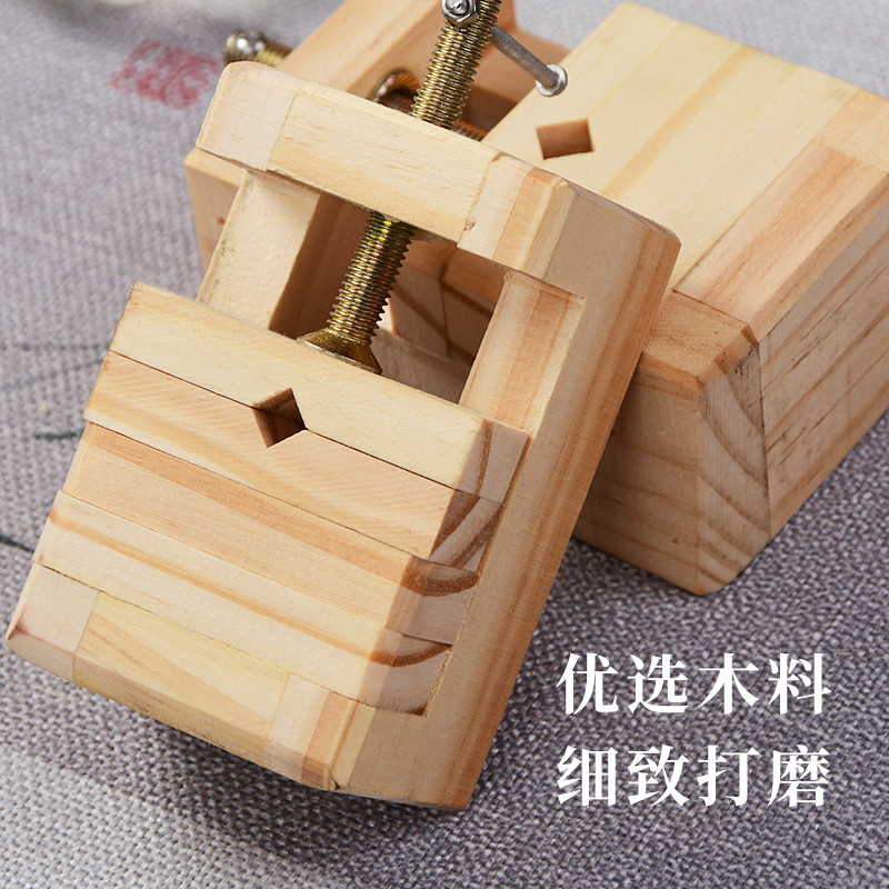 松木印床实木篆刻印床大号夹具石料印章刻章固定篆刻工具套装篆刻夹具印夹固定器印章雕刻台360度,淘宝优惠券,粉丝福利购,淘宝优惠卷