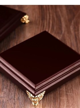 金字塔底座正方形底座中式摆件现代工艺品木质