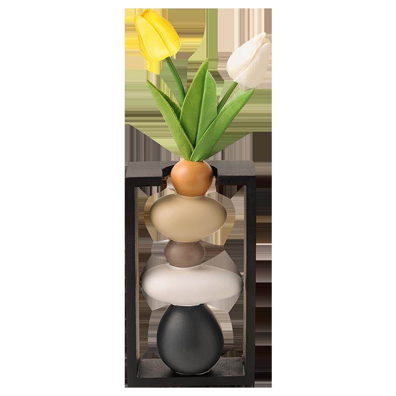 创意简约陶瓷花瓶客厅插花斗柜摆件石来运转家居玄关餐桌装饰品,淘宝优惠券,粉丝福利购,淘宝优惠卷