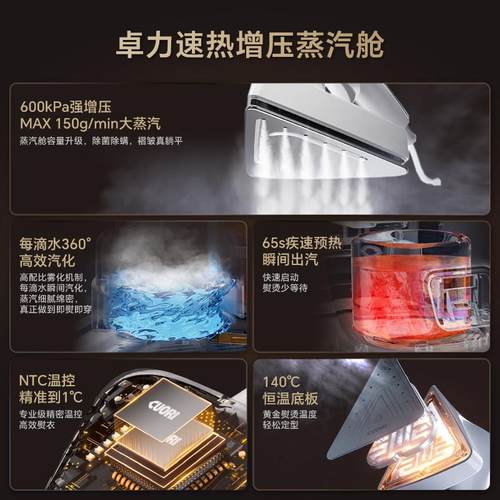 卓力2025新款家用挂烫机立式烫衣机蒸汽电熨斗增压熨衣机ZLY-G201 - 图3