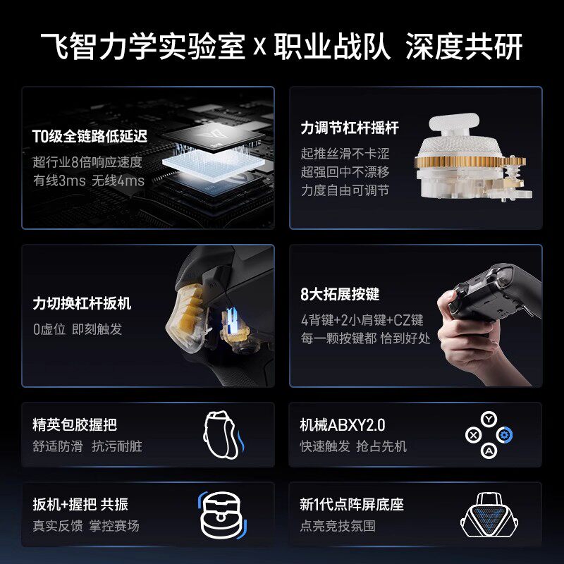 飞智黑武士5pro/4pro游戏手柄全无线蓝牙pc手柄xbox电脑手柄nspro任天堂switch我的世界steam原神黑神话悟空 - 图0