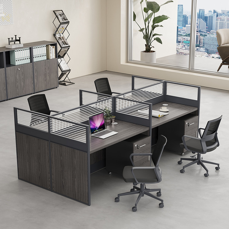 简约现代办公员工桌椅组合套装卡座四4/6人位职员屏风办公室家具,淘宝优惠券,粉丝福利购,淘宝优惠卷