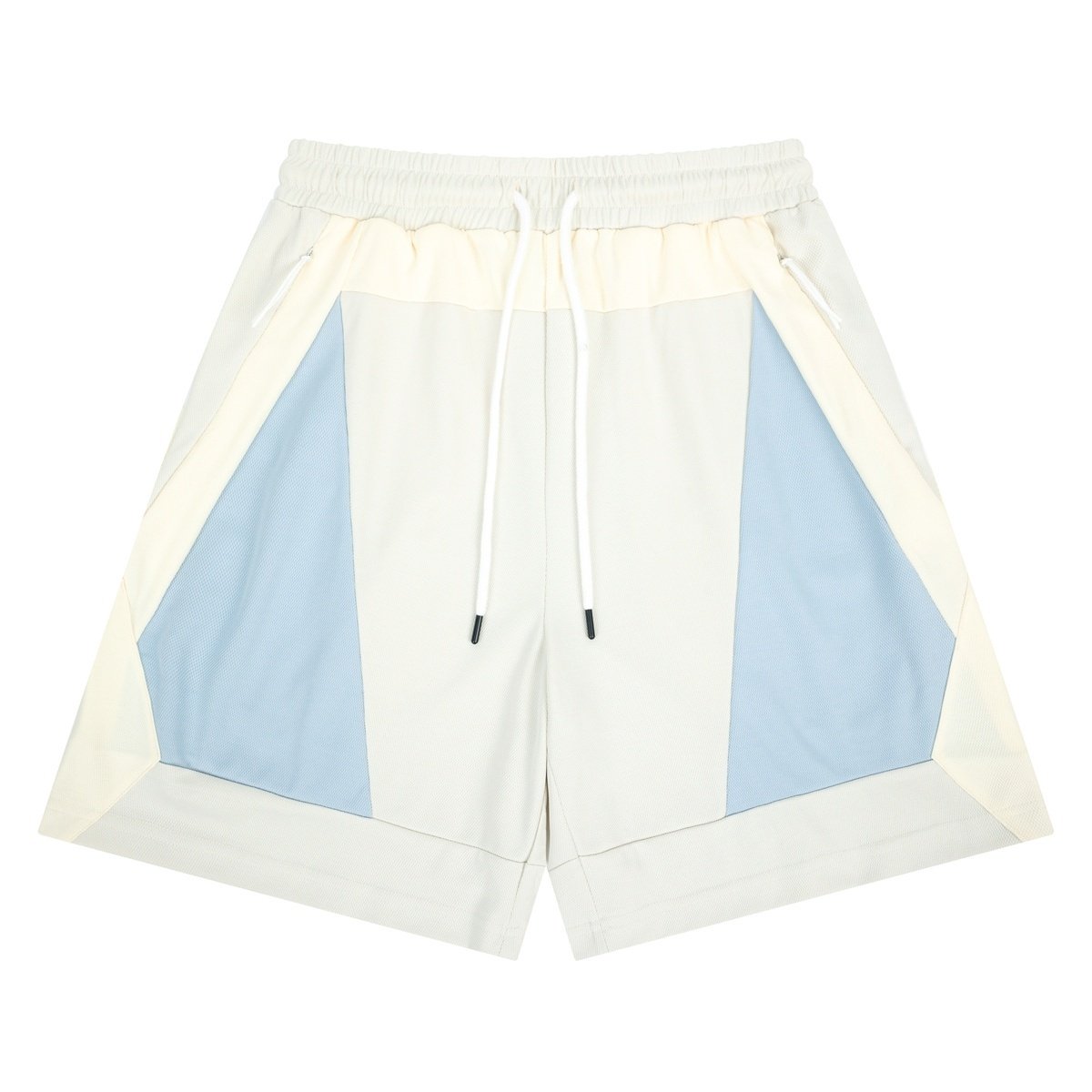 美式网眼拼接假两件复古球裤撞色休闲简约运动抽绳纯棉男女款短裤,淘宝优惠券,粉丝福利购,淘宝优惠卷