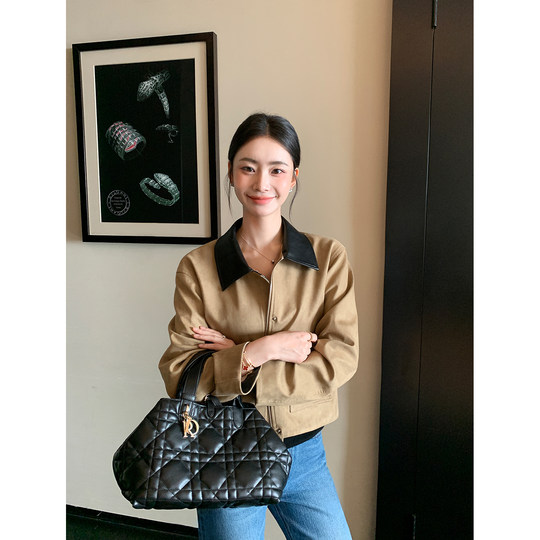 Maven Lin Классическая замшевая короткая куртка в стиле ретро с лацканами коричневого цвета кофейного цвета