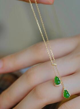 和田玉轻奢百搭吊坠锁骨链