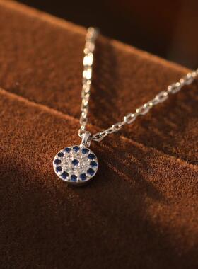 MaisonCleoS925银恶魔眼锁骨链