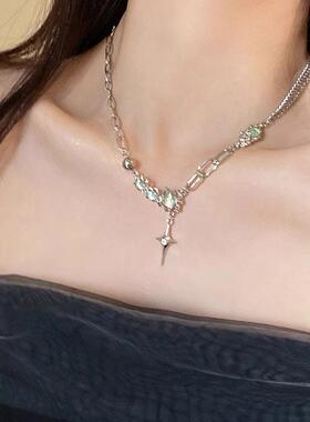 MaisonCleo月光石十字锁骨链