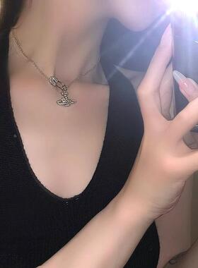 MaisonCleo土星微镶钻锁骨链