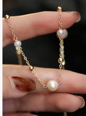 MaisonCleo天然淡水珍珠锁骨链