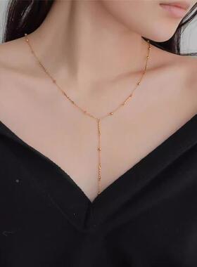 MaisonCleo通勤Y字链条锁骨链